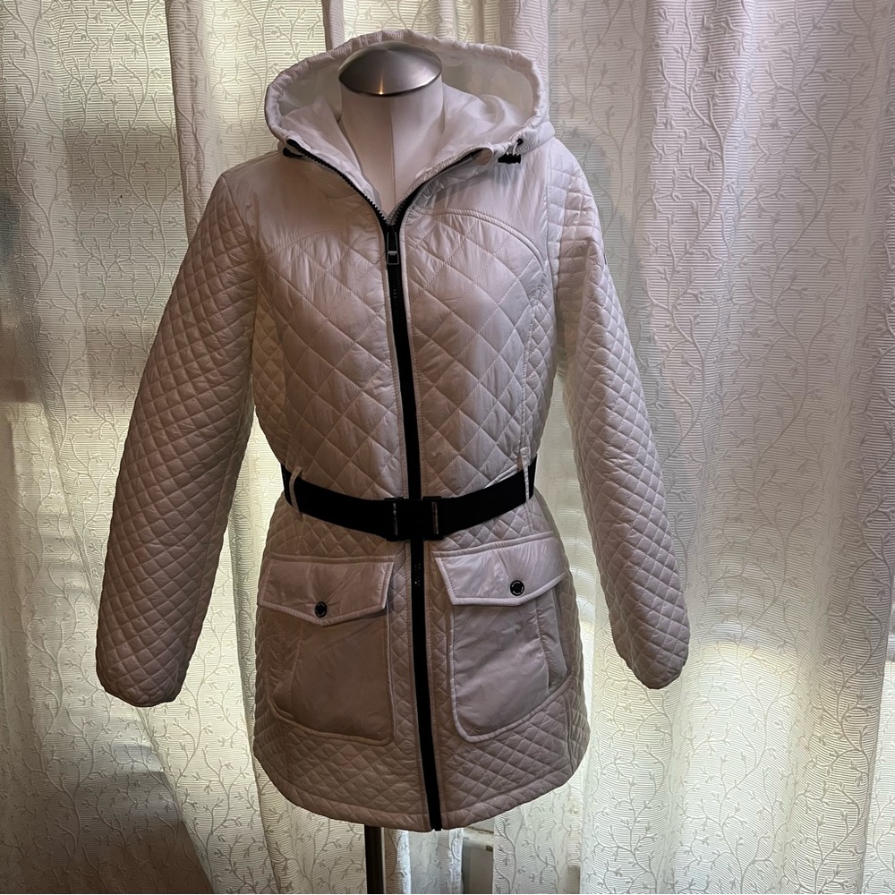 Michael Kors white coat with belt
